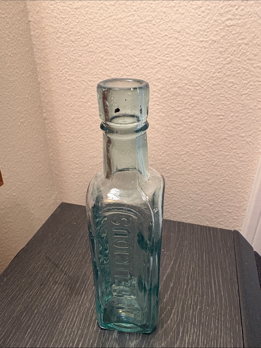 Vintage Aqua Granny’s Delicious Sauce Bottle from the UK. Great condition - Picture 2 of 10